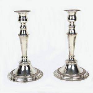 Modern Silver Candlesticks, 25.5 cm Height - Candelabra/Candlesticks ...