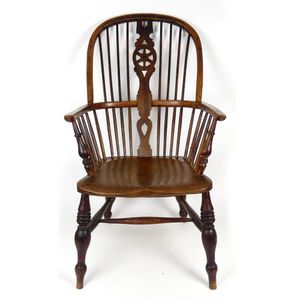 spindle windsor back arm chair