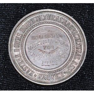 Eastern downs horticultural & agricultural medal in silver,…