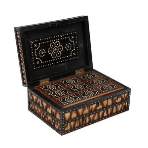An Anglo-Ceylonese workbox, porcupine quill, ebony and bone,…