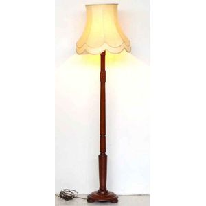 Old fashioned wooden store standard lamps