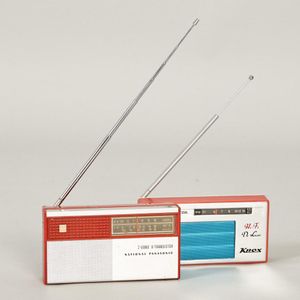 Two vintage 8 transistor Radios, a National panasonic 2-band 8…