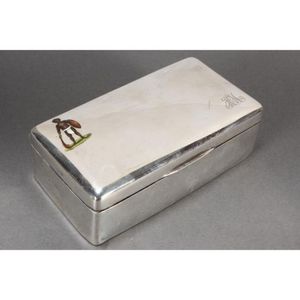 HERMES Cigarette case in silver 925 thousandths guilloch…