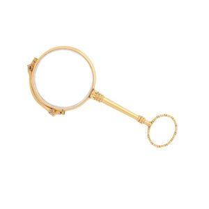 Hand Held Magnifying Eyeglasses Lorgnettes Solid Brass Frame Antique Style