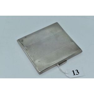 English Art Deco sterling silver card case, hallmarked London…