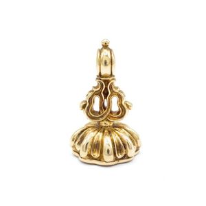 Victorian carnelian & yellow gold pie crust fob seal, diameter&hellip;