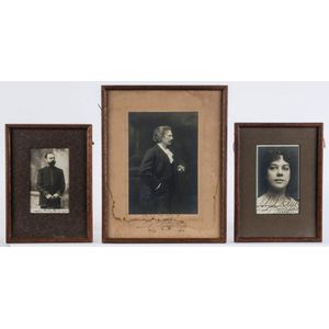 Autographed photographs: Jan Paderewski (dated 1914), John…