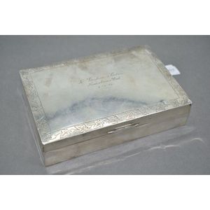 1963 Birmingham Hallmarked Sterling Silver Card Box - Boxes - Silver