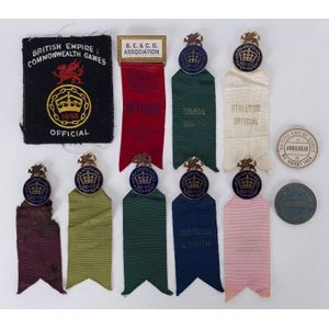 2nd British Empire Games, London, 1934: Announcer's Badges for…
