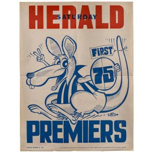 North Melbourne: 1975 original Weg Premiership poster. Good…