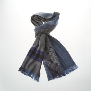 Gucci verbier wool store & silk scarf