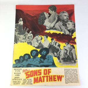 Australian film posters 1949, double-sided; Sons of Mathew &…