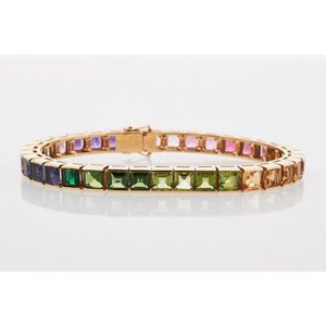 H.Stern, rainbow collection, 18ct yellow gold channel set with ...