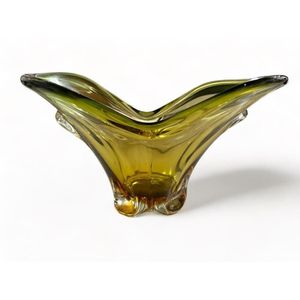 An Art Deco style smokey glass vase, French circa 1960 - French - Glass