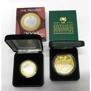 An Australian Bicentennial medal, 1988 & a 2000 millenium $10…