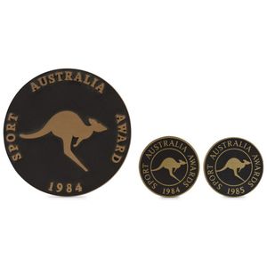 1984-2003 Sport Australia Awards: Group with circular medal,…