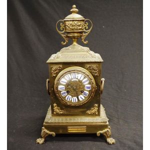 Richmond Montmartre Mantle Clock with Blue Roman Numerals - Clocks ...