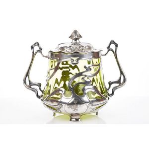 Attributed to WMF (Germany), Art Nouveau punch bowl, c. 1900,…