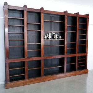 Massive George IV mahogany library open bookcase of&hellip;