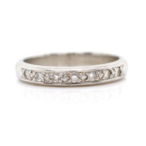 Platinum and diamond half eternity ring stamped Platinum, 5.18&hellip;