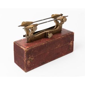 A large brass watchmaker's depthing tool, Swiss, 19th century,…