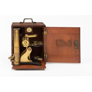 A three power microscope by G. A. Christmas, late 19th century,…