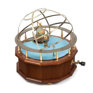An astrolabe orrery by George Gyori, 33 cm high
