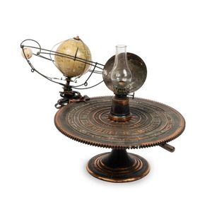 A patented tellurian tabletop orrery by Parkes and Hadley,…