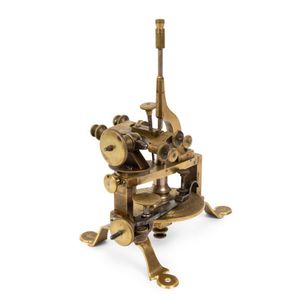 A small watchmakers gear cutting edge, 19th century, marked 'G'…