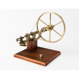 A bronze watchmaker's topping tool, circa 1880, 28 cm high, 26…