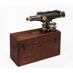 A brass and liquid mercury surveyor's level No.10656z, by W. F.…