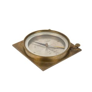 A brass surveying dial compass, no. 1750 by E Kraft & Sohn,…