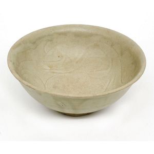A CHINESE JUNYAO PURPLE-SPLASHED CONICAL BOWL, YUAN DYNASTY (1279