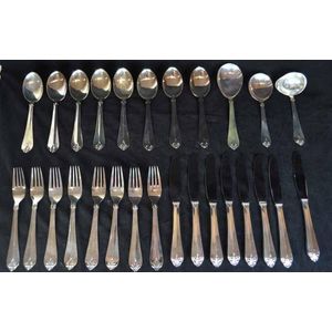A Danish 830 silver Carl M. Cohr 27pcs, Diana part flatware set,…