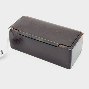 Trinket box, an early treen tortoise shell interior inlay box…
