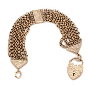 Belcher Heart Padlock Bracelet In 9ct Yellow Gold – Wallace Bishop - Foto 2