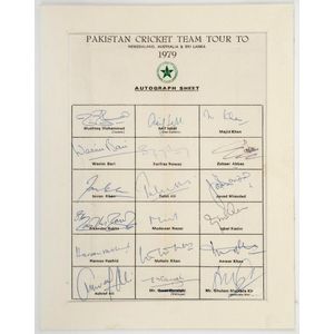 1979 Pakistan Cricket Team Tour to New Zealand, Australia & Sri