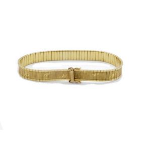 14ct yellow gold Omega chain bracelet Marked Dutch 585 marks ...