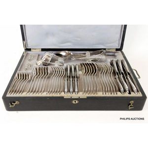 A boxed German silver-plated cutlery service for six, Henckels…