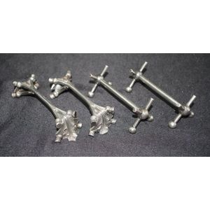 Two various pairs silver plate knife rests including: pair with…