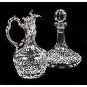 A Waterford 'Lismore' cut crystal ships decanter and a crystal…