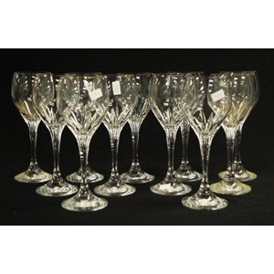 Set of 12 Steuben Van Dyke Champagne Coupes Martini Glasses, Goblets &  Stemware