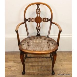 A small Windsor style caned carver chair, 20th century, the&hellip;