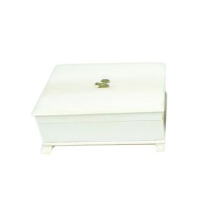 An Indian ivory cigarette box, rectangular shape, raised on…