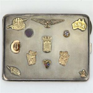 Australian sterling silver cigarette case by Prouds having…
