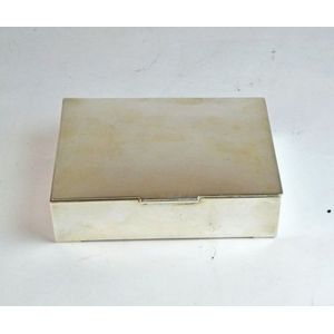 A Danish 830 silver, Art Deco style cigar box mid 1930's, with…