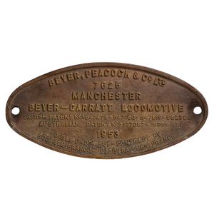 South Australia: plate for 400 Class narrow-gauge Garrat no.…