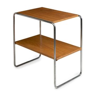 A two tier side table in the style of Marcel Breuer B12,… - European ...