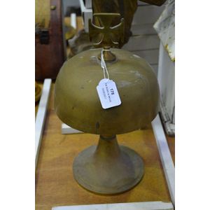 Antique brass Church bell / gong surmounted with a cross,…