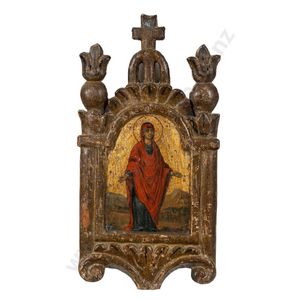 19th century Russian icon showing the Virgin Mary tempera on…